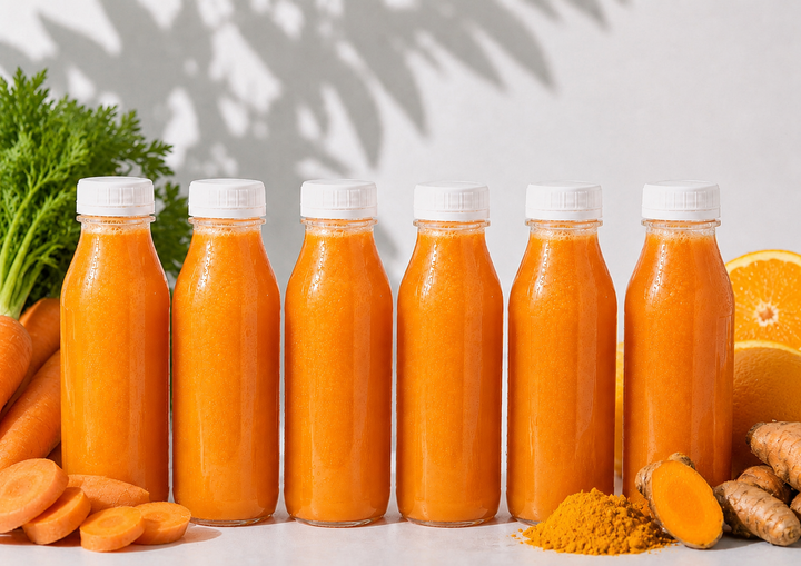 Sunjoy- Organic Orange, Organic Carrot, Organic Turmeric 6-Pack
